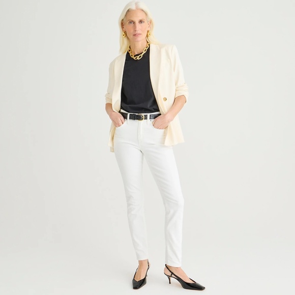 JCREW Size 28 9" Toothpick Jeans in White Wash - $128 BQ310 - Picture 1 of 5